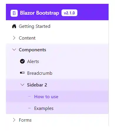 Blazor Sidebar2 - Width