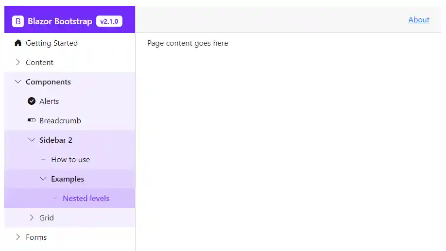 Blazor Sidebar