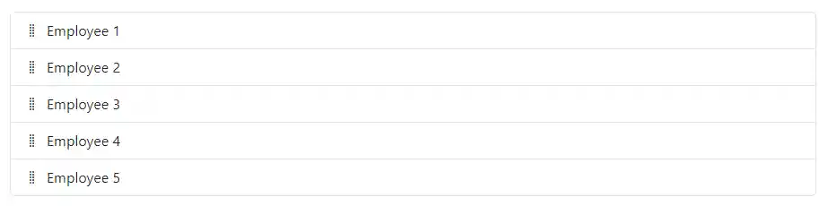 Blazor Sortable List - Handle