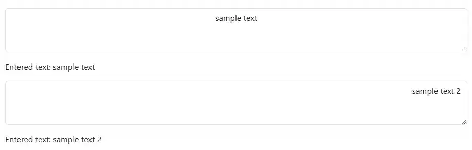 Blazor Bootstrap TextArea Input Component - Text alignment