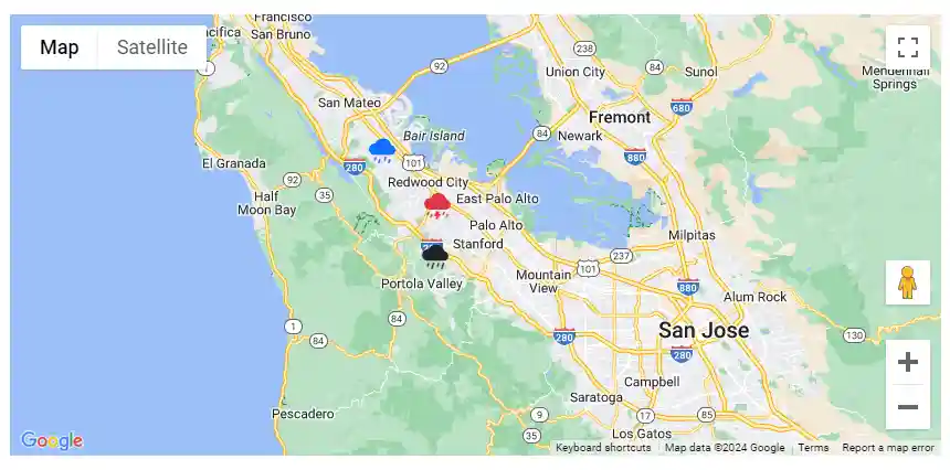 Blazor Bootstrap: Google Map Component - Markers with HTML and CSS