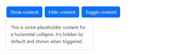 Blazor Bootstrap: Collapse Component - Horizontal