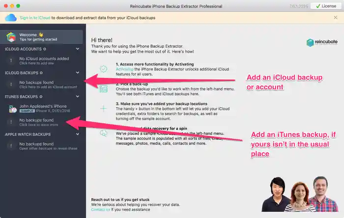 Adding an iCloud backup or account Adding an iCloud backup or account