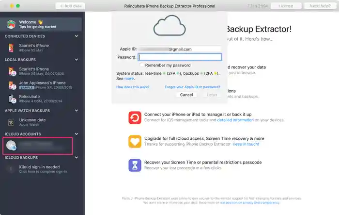 Logging in to iCloud Logging in to iCloud