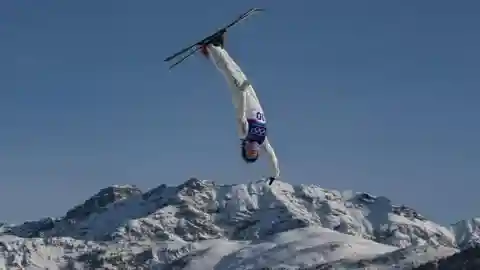 Australia's Abbey Willcox competes during the women's aerials qualification round at Livigno Air Park