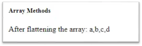 JavaScript Array flat() Method