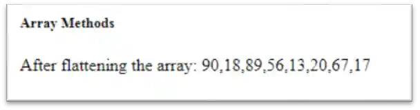 JavaScript Array flat() Method