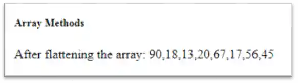 JavaScript Array flat() Method