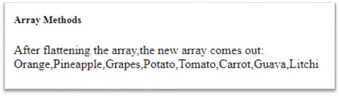 JavaScript Array flat() Method