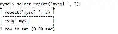 MySQL String REPEAT() Function