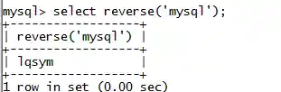 MySQL String REVERSE(str) Function