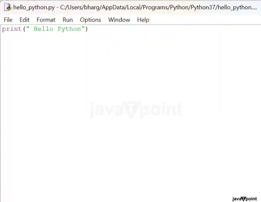 Python program to print Hello Python