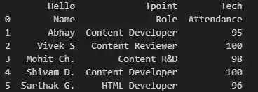Python Read Excel File
