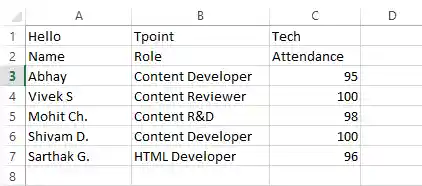 Python Read Excel File