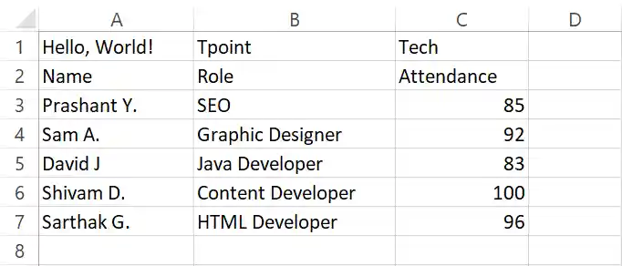 Python Read Excel File