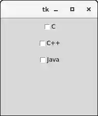 Python Tkinter Checkbutton