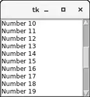 Python Tkinter Scrollbar