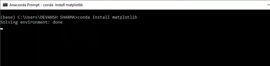 Installing Matplotlib