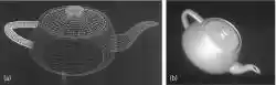 Image renderings of a teapot