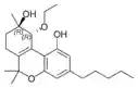 Chemical structure of trans-cannabitriol ethyl ether.