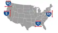 Odd numbers run north–south with numbers increasing from west to east, while even numbers run east–west with numbers increasing from south to north.