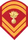 Insignia of a permanent Hellenic army sergeant.