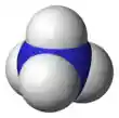 Space-filling model of the ammonium cation