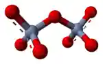 Space-filling model of the dichromate anion