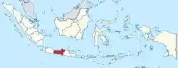 Location of Central Java in Indonesia