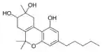 Chemical structure of 8,9-dihydroxy-Δ6a(10a)-tetrahydrocannabinol.