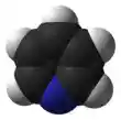 Space-filling model of pyridine
