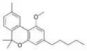 Chemical structure of cannabinol methyl ether.