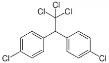 Chemical structure of DDT