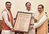 The Deputy Chief Ministers of Uttar Pradesh, Shri Keshav Prasad Maurya and Shri Dinesh Sharma calling on the Vice President, Shri M. Venkaiah Naidu, in New Delhi on August 22, 2017.jpg