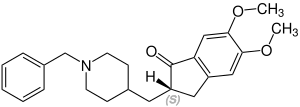 (S)-Donepezil Structural Formula V1.svg
