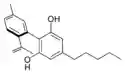 Chemical structure of cannabinodiol.