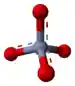 Ball-and-stick model of the chromate anion
