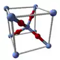 Silver(I) oxide structure in unit cell