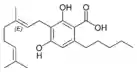Chemical structure of cannabigerolic acid A.