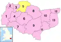 Kent numbered districts.svg