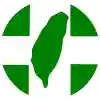A circular logo representing the island of Taiwan surrounded by the text "DEMOCRATIC PROGRESSIVE PARTY" and "民主進步黨"