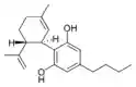 Chemical structure of cannabidiol-C4