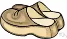clog - footwear usually with wooden soles