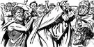 mob - a disorderly crowd of people