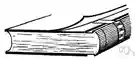 back - the protective covering on the front, back, and spine of a book