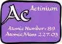 actinoid - any of a series of radioactive elements with atomic numbers 89 through 103