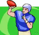 back - (football) a person who plays in the backfield
