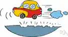 pothole - a pit or hole produced by wear or weathering (especially in a road surface)