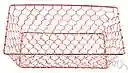 mesh - an open fabric of string or rope or wire woven together at regular intervals