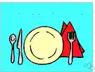 setting - a table service for one person